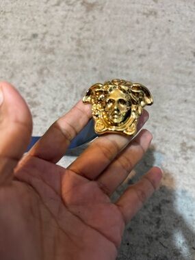 Versace Kids Gold Medusa Belt Buckle